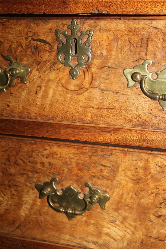 A George III pollard oak chest, W.3ft 1in.